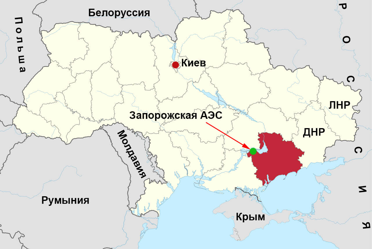 Запорізька АЕС на карті: точне місце і ключові факти
