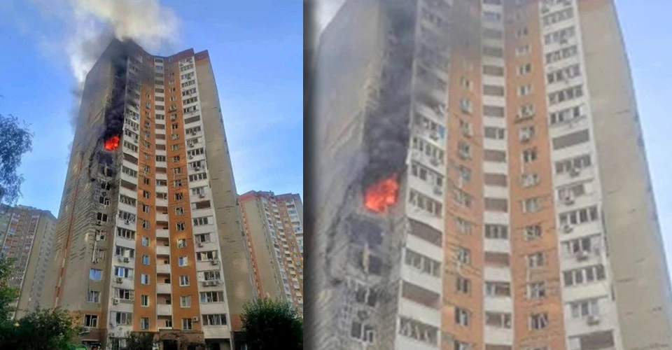 Дрон упал на жилой дом в Киеве: погибла женщина