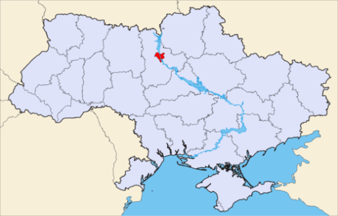 Печенежское водохранилище на карте Украины